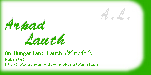 arpad lauth business card